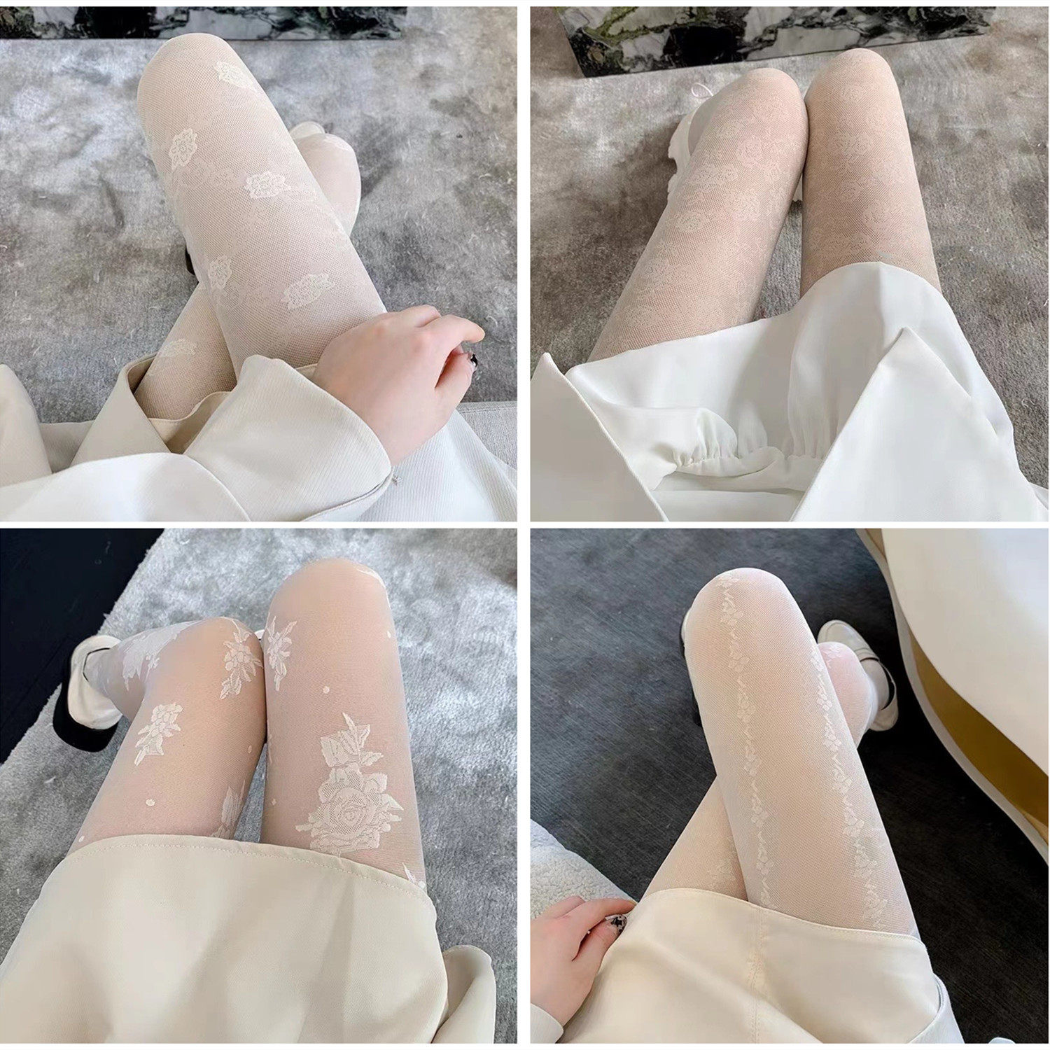 秋意！优雅花朵提花奶白色T档连裤袜 暗纹玫瑰薄款文艺防脱丝袜黑,女士内衣/男士内衣/家居服,连裤袜/打底袜,淘宝优惠券,粉丝福利购,淘宝优惠卷