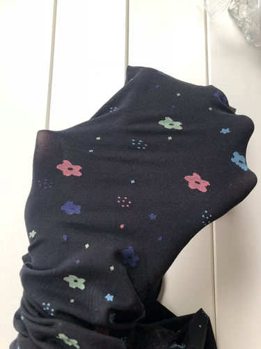 春80d萝莉甜美花朵t档提花连裤袜