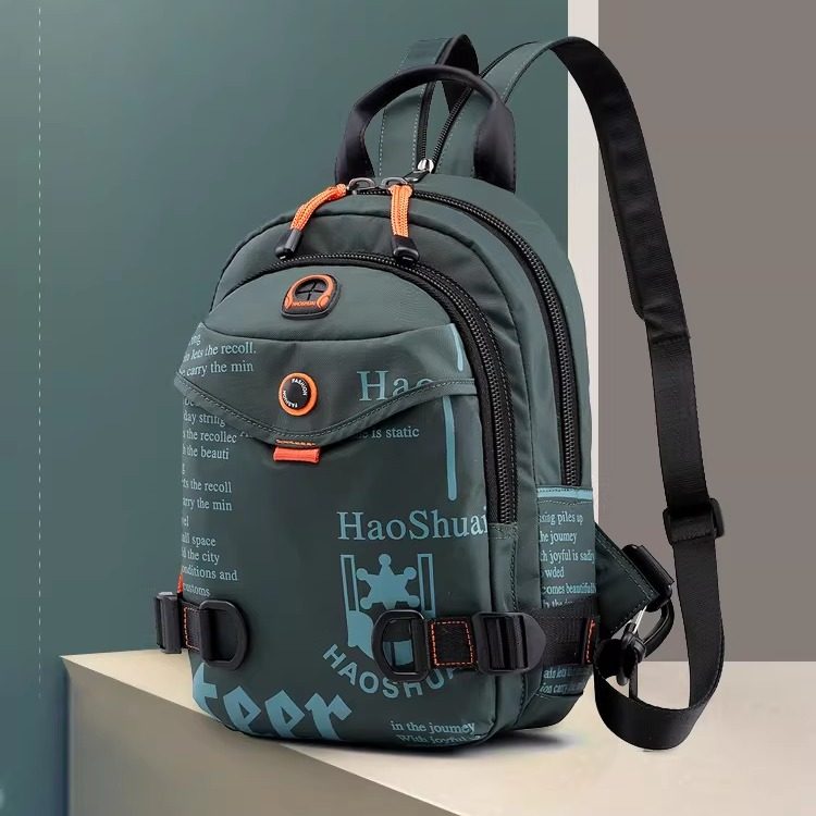 小型双肩包单肩两用迷你胸包牛津布耐磨轻便旅行徒步斜挎便携背包