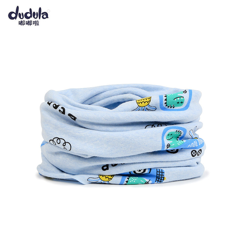 嘟嘟啦秋季宝宝时尚脖套0-3岁儿童纯棉围巾1婴儿男女小孩套头围脖