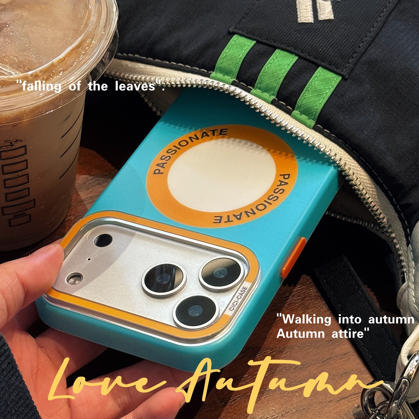 新款时尚简约纯色适用苹果iPhone16promax保护套蓝色撞色磁吸16pm手机壳15/14时尚17promax高级感女款防摔13