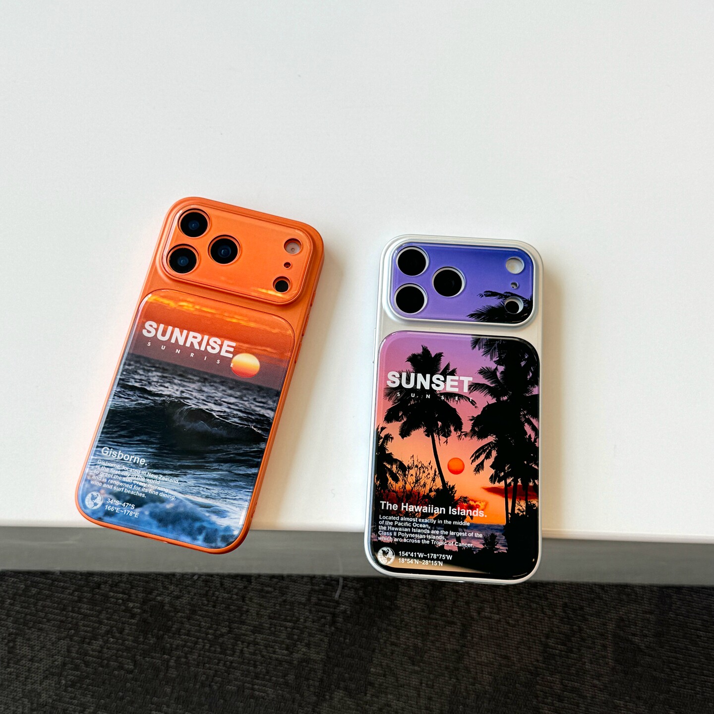 简约时尚潮流ins风景夕阳海滩印花椰子树日落适用苹果iPhone17promax手机壳16/15/14保护套热带植物日落景观