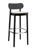 Стул с твердым древесином Bar Simple Modern Bar Homevatan Battan Bar Stool Nordic Backrest Bar Stool Mik