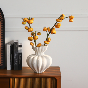 年宵花仿真小南瓜枝插花假花复古装饰摆设客厅餐桌玄关干花摆件