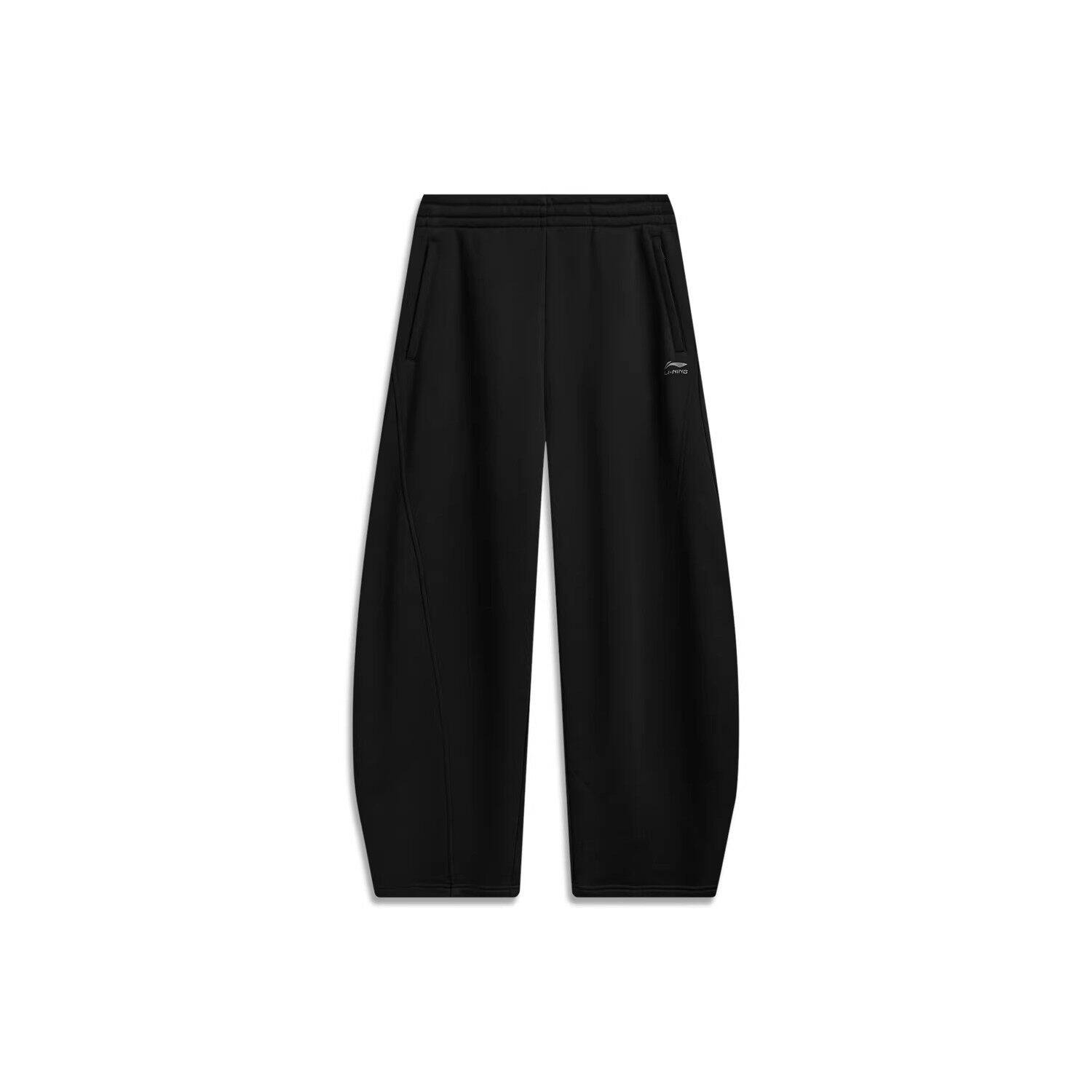 李宁弯刀裤男2026新款卫裤灰色宽松休闲裤子阔腿运动长裤AKLW251