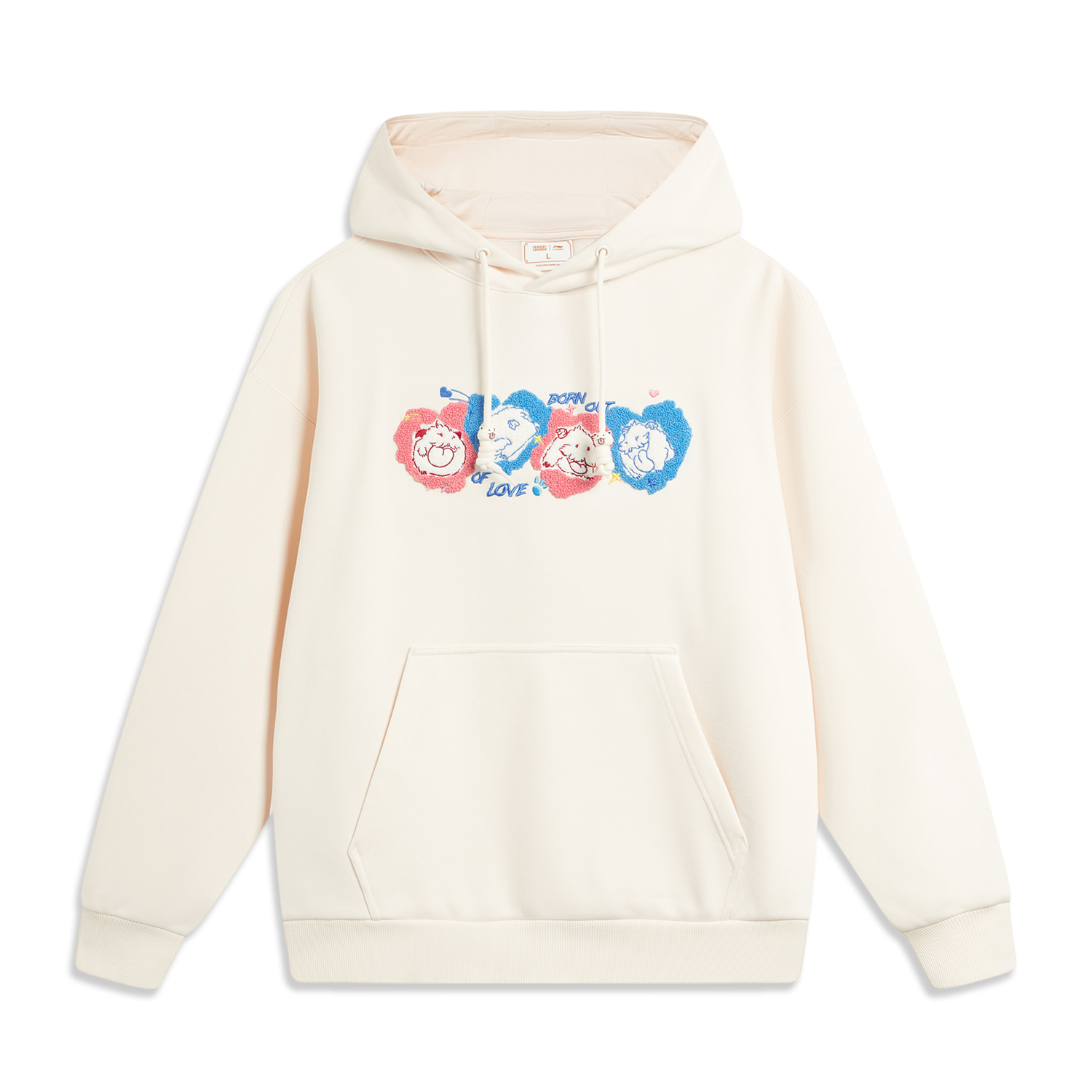 李宁卫衣男女LOL魄罗联名加绒保暖简约宽松连帽套头衫AWDTE93