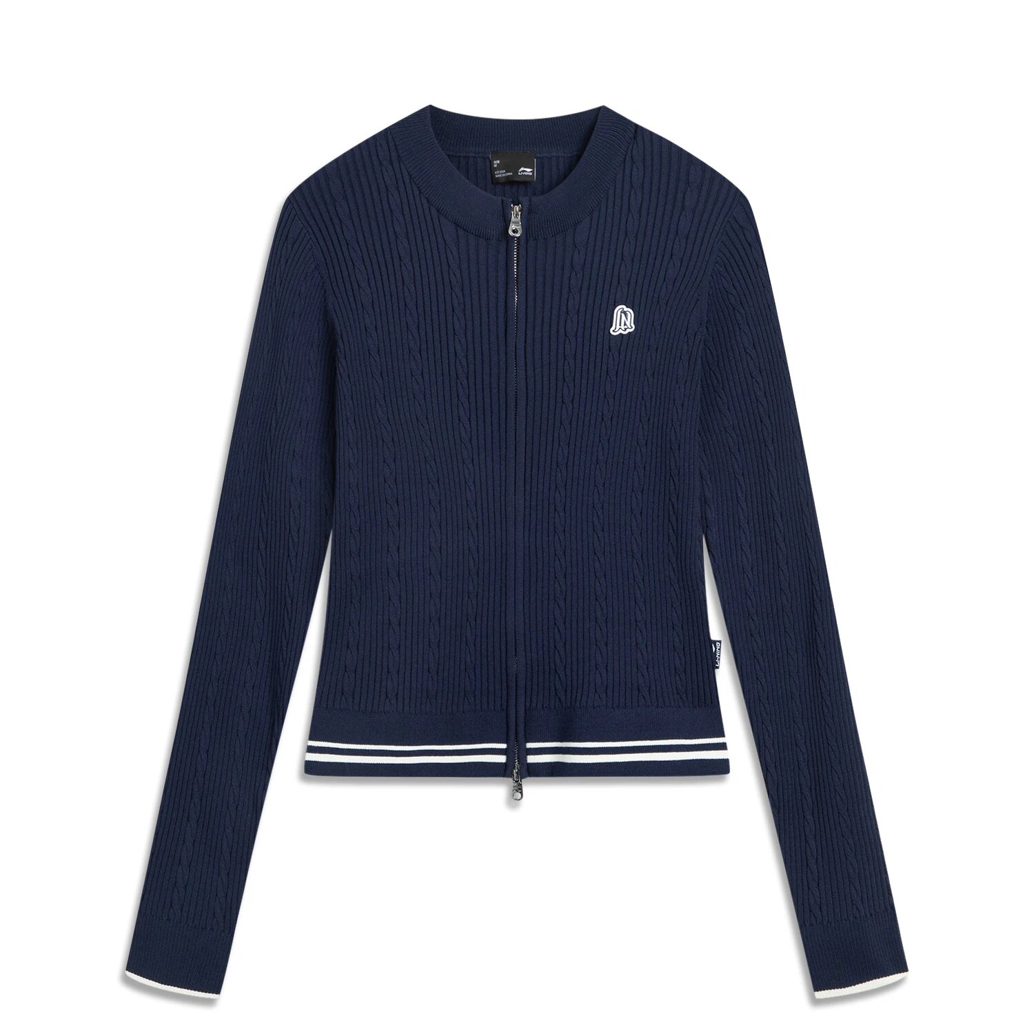 李宁编织衫女士2025新款运动时尚圆领上衣秋季休闲毛衣AMBV430