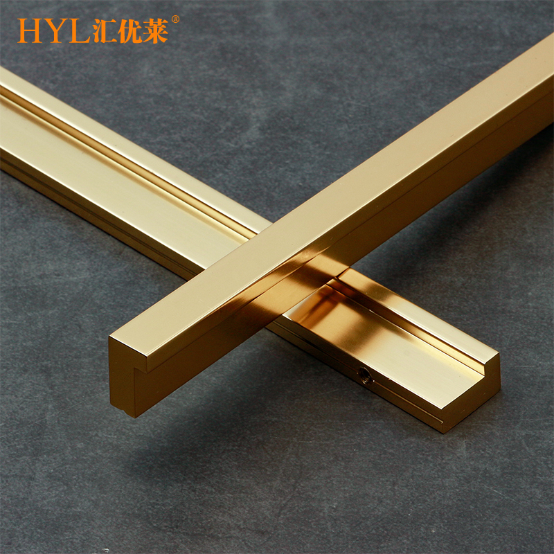 汇优莱衣柜长拉手长条F形橱柜L型