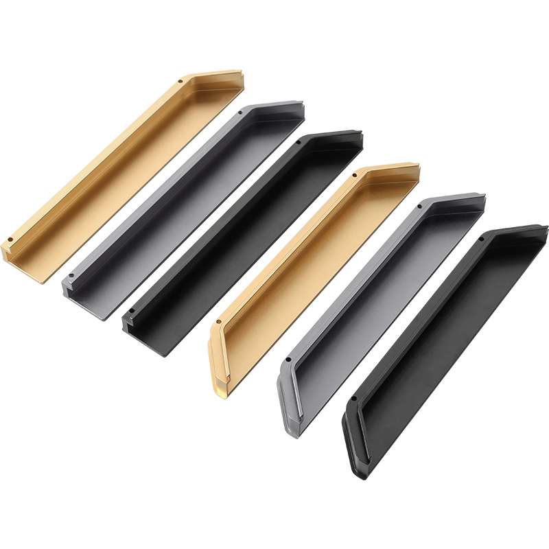 升级款二代内嵌牛角拉手意式衣柜橱柜爱格板开槽隐形粘贴火箭把手