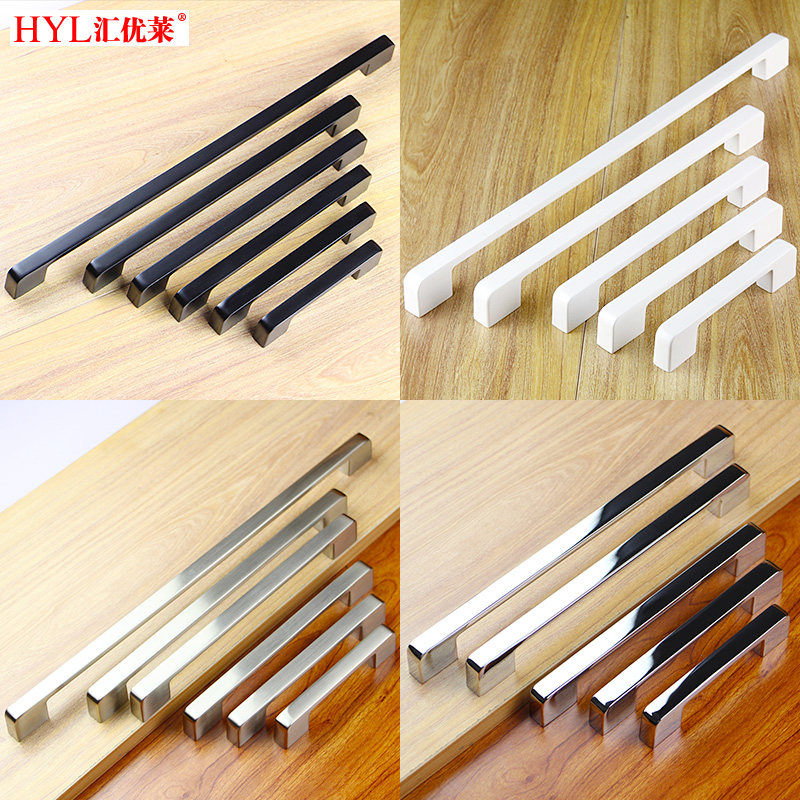 衣橱柜门拉手黑色欧式抽屉柜门把手现代简约五金柜子把手多色可选