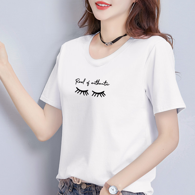 纯棉t恤女短袖宽松2025新款夏装韩版女装白色大码半袖上衣服ins潮