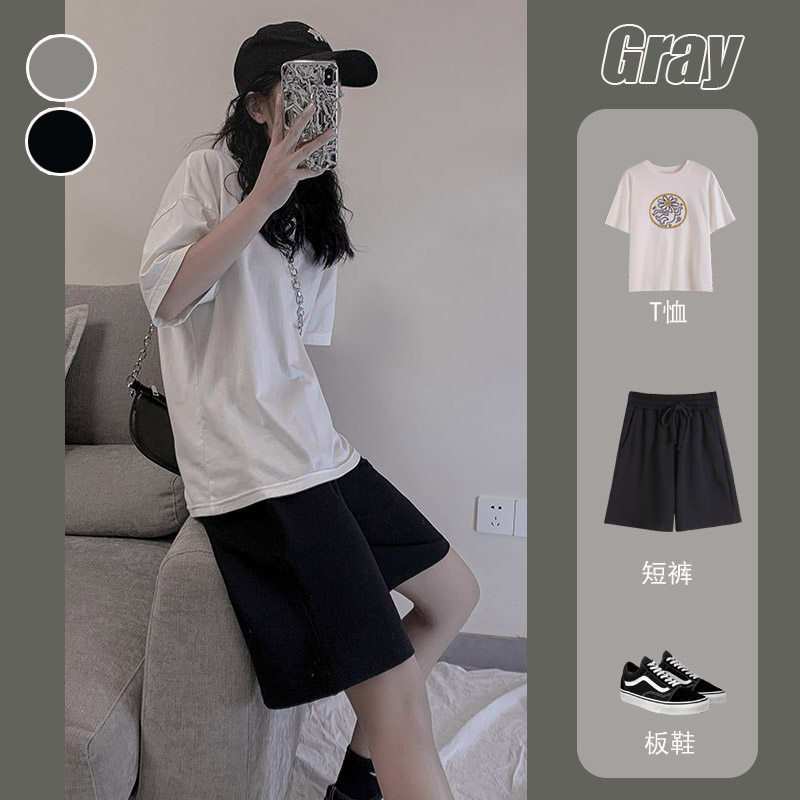 2024夏季运动短裤女宽松睡裤外穿逛街短裤