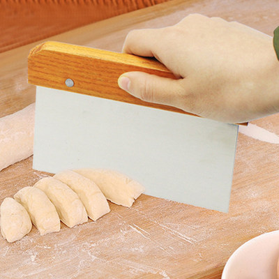 烘培工具 不锈钢切面刮刀 木柄刮板 肠粉刮刀 蛋糕奶油刮刀