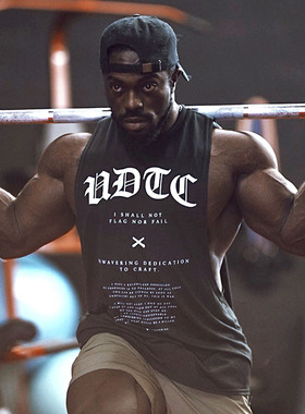 古典黑豹联名FNF训练背心男宽松圆领美式健身无袖坎肩运动弹力T恤