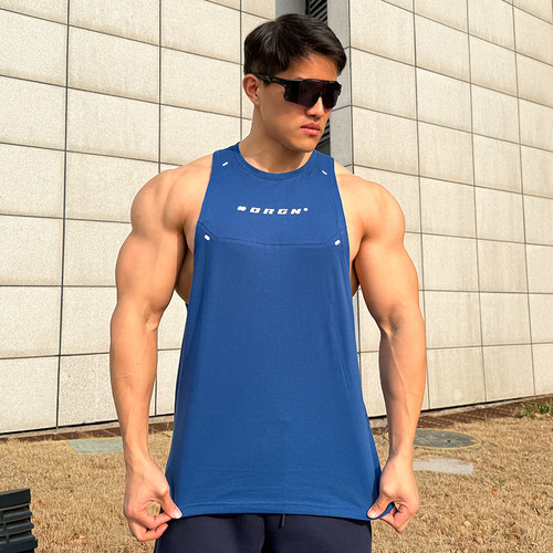 ORGN原能系列男宽松纯棉拼接背心