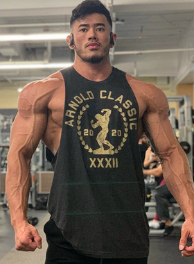 高帅健身背心男运动服大码坎肩健身衣美式训练健美宽松无袖t恤潮