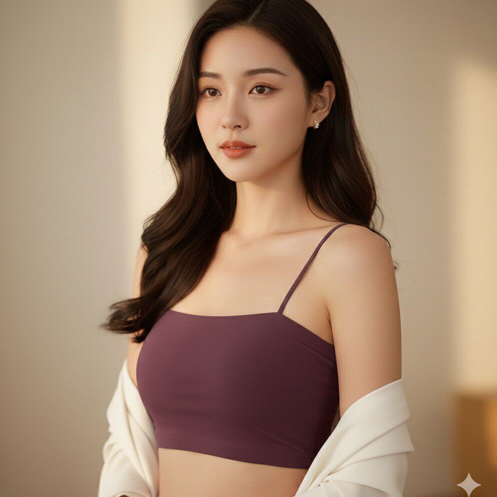 美背无痕免穿文胸运动防走光裹胸