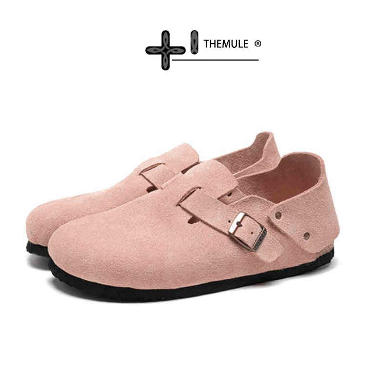 THEMULE勃肯鞋软木鞋真皮一脚蹬