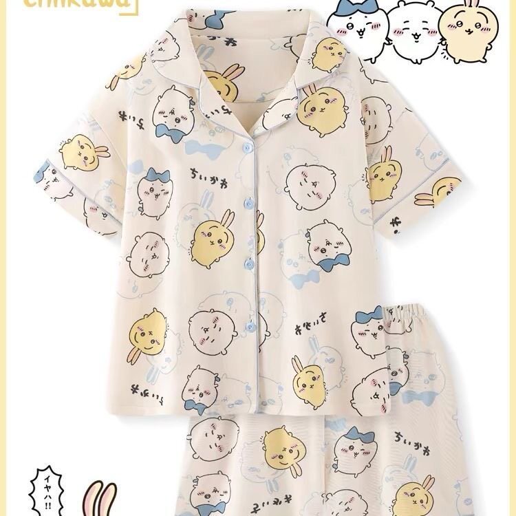 2026新款儿童睡衣男女童夏季纯棉短袖短裤可爱乌萨奇吉伊小八套装