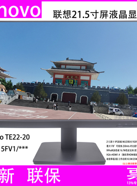 联想 Lenovo TE22-20 21.5寸屏液晶显示器VGA+HDMI D25215FV1壁挂