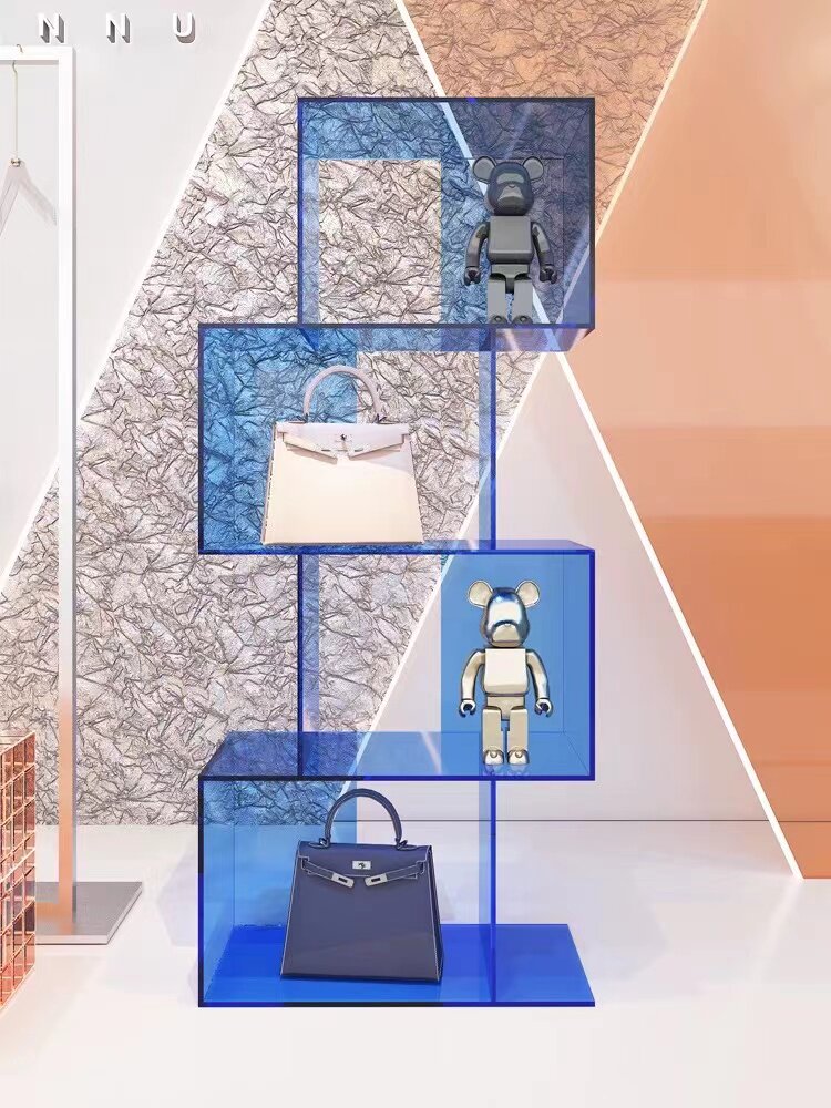 鞋店鞋子展示架货架服装店鞋包亚克力透明展架展示柜陈列橱窗摆件