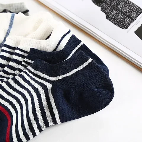 浅口无印棉袜日系船袜运动低帮良品短筒直角男袜精梳棉男男士四季