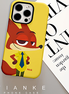 黄色狐狸手机壳适用苹果iPhone17proma小米16air15菲林软二合一APP小米4华为mate70OPPOmagic8reno13vivo