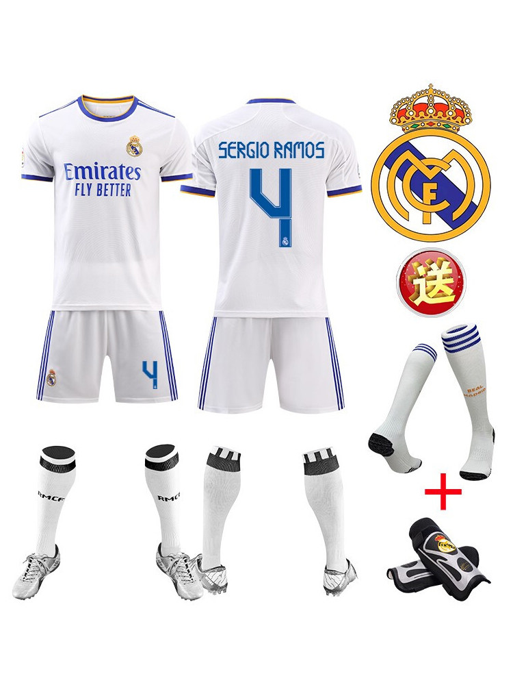 222324 레알 마드리드 저지 NO. 7 축구 유니폼 정장 맞춤형 학생 팀 유니폼 아동 성인 훈련 유니폼 남성용 맞춤형