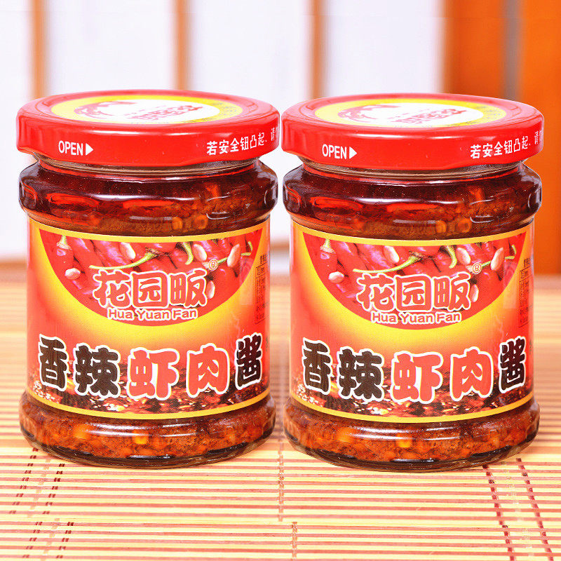 2瓶花园畈香辣虾肉酱拌饭拌面酱料香辣椒酱无锡杭州风味虾酱包邮