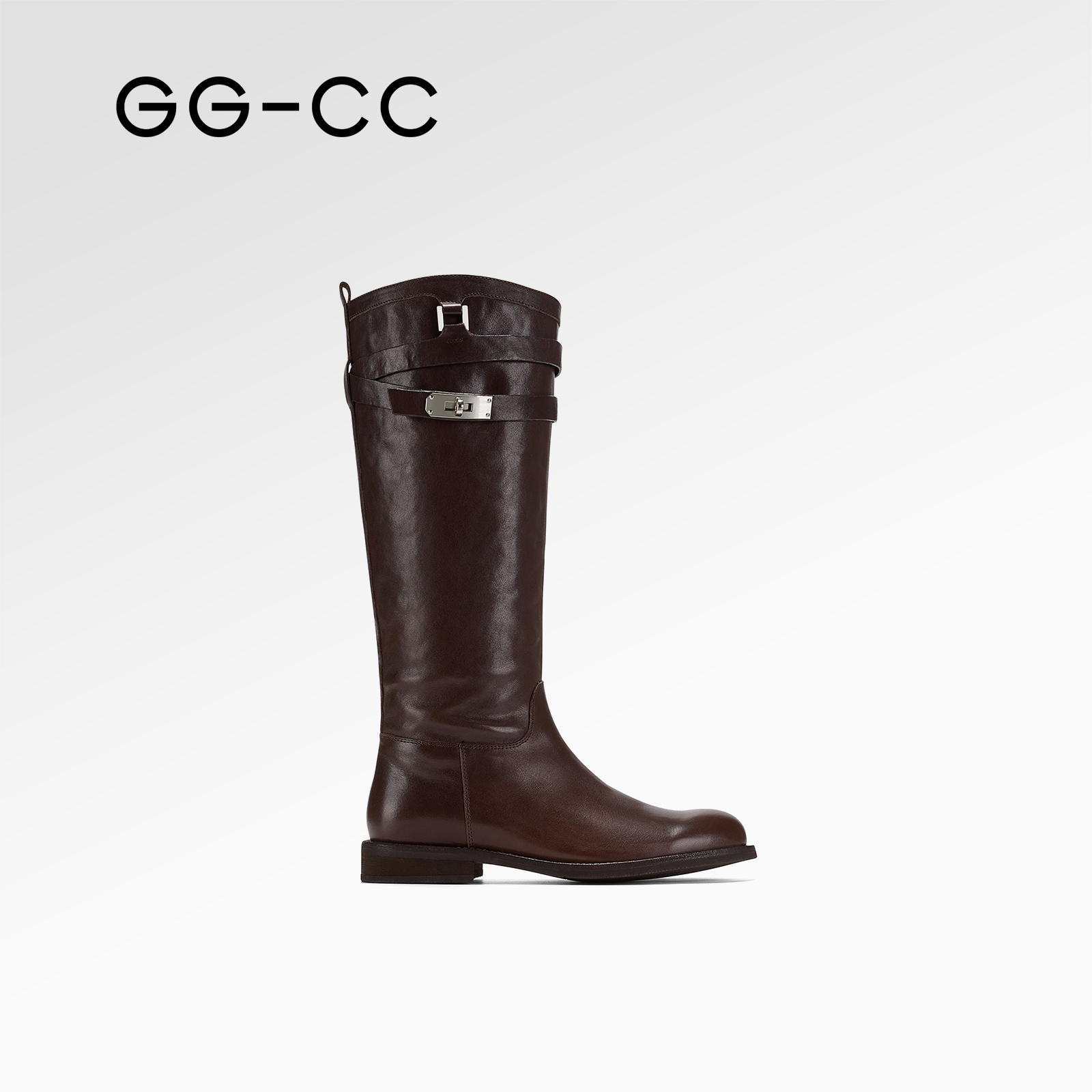 GGCC时尚复古个性锁扣骑士靴