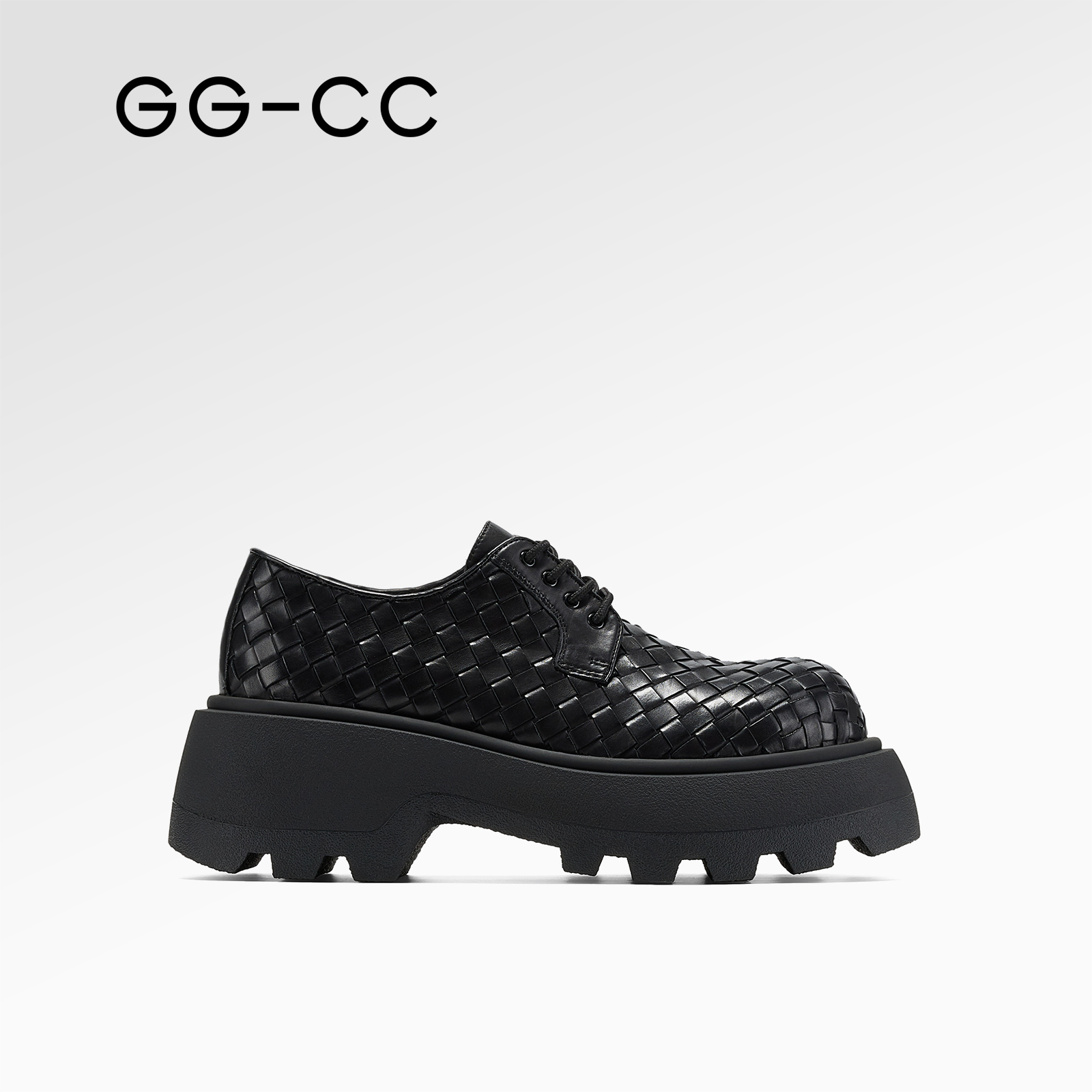 GGCC英伦风复古编织乐福鞋