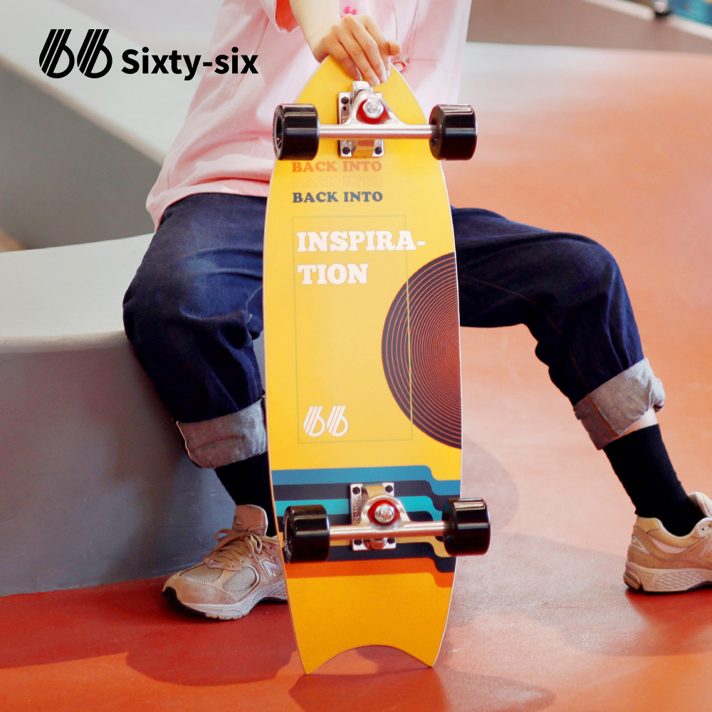 66Sixtysix陆地冲浪板路冲板初学者男女青少年成人专业滑板陆冲板