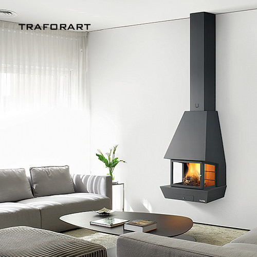 贴墙款燃木壁炉进口高端