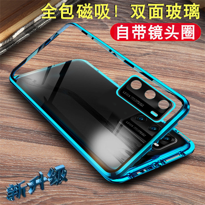 适用于华为Nova7手机壳jef一anoo创意男女保护套诺娃7防摔novo7摄像头全包镜头jefan00透明nava7磁吸双面玻璃