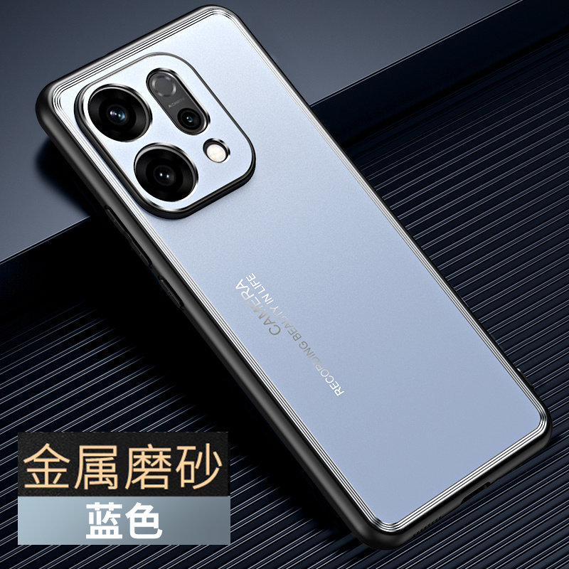 适用oppoReno14手机壳oppo高端金属微磨砂Reno14pro保护套PLA110镜头全包防摔男PKZ110高级感磁吸带支架外壳