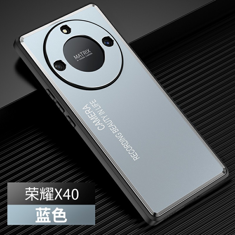 适用于荣耀x40手机壳合金镜头华为荣耀x40i保护套全包防摔honor的x30后壳磁吸支架x40GT高端honor金属硬壳5G