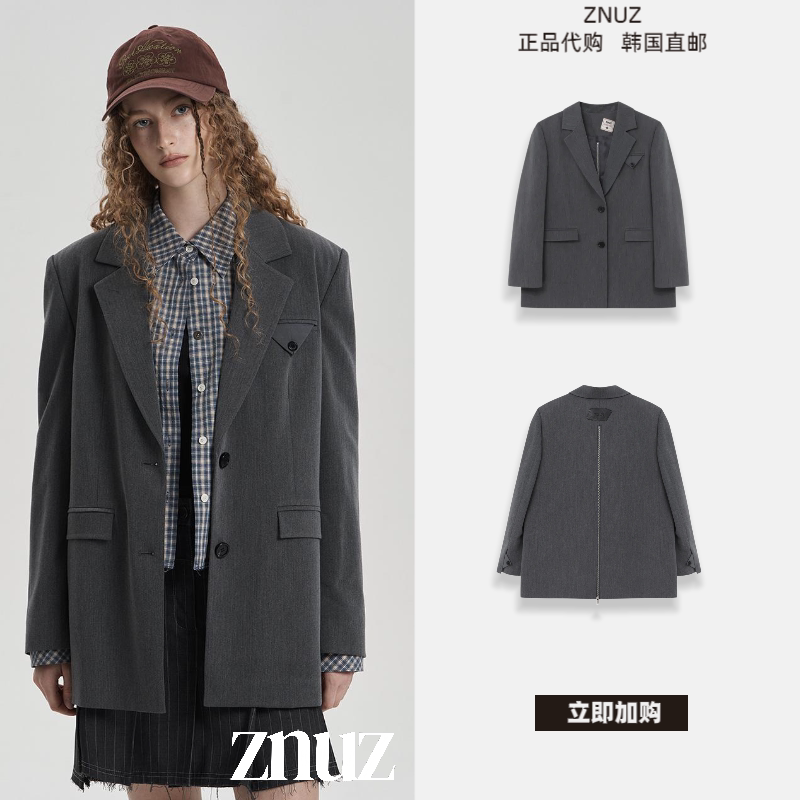 正品代购ZNUZ后开叉拉链休闲西装