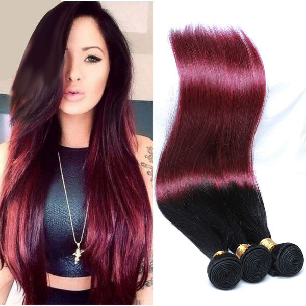 1B/99J Ombre Indian straight Human Hair weft 100%真人发发帘|ruв категории кондиционер для волос/парик, парик, Другие парик - от Buy2taobao.com для оказания профессиональной услуги покупки агента Taobao