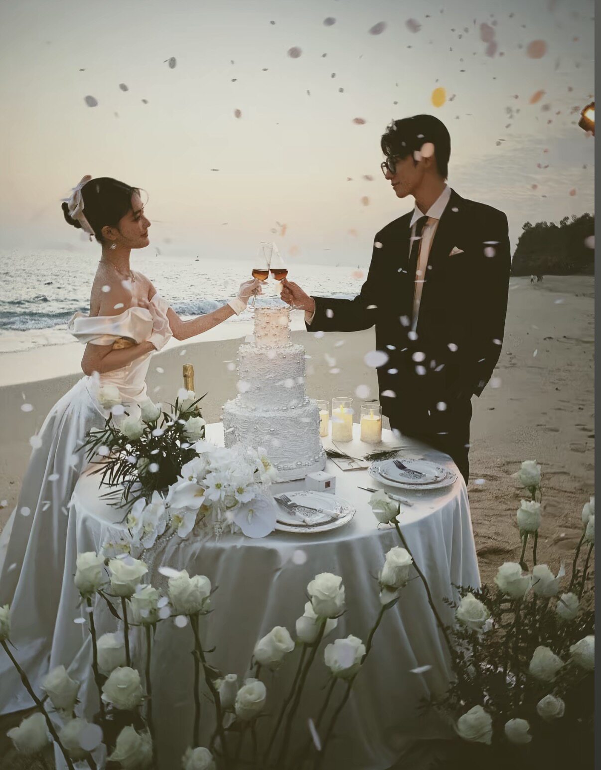 new新韩式复古风婚纱摄影仪式感蛋糕模型道具婚礼拍照背景灯烛台