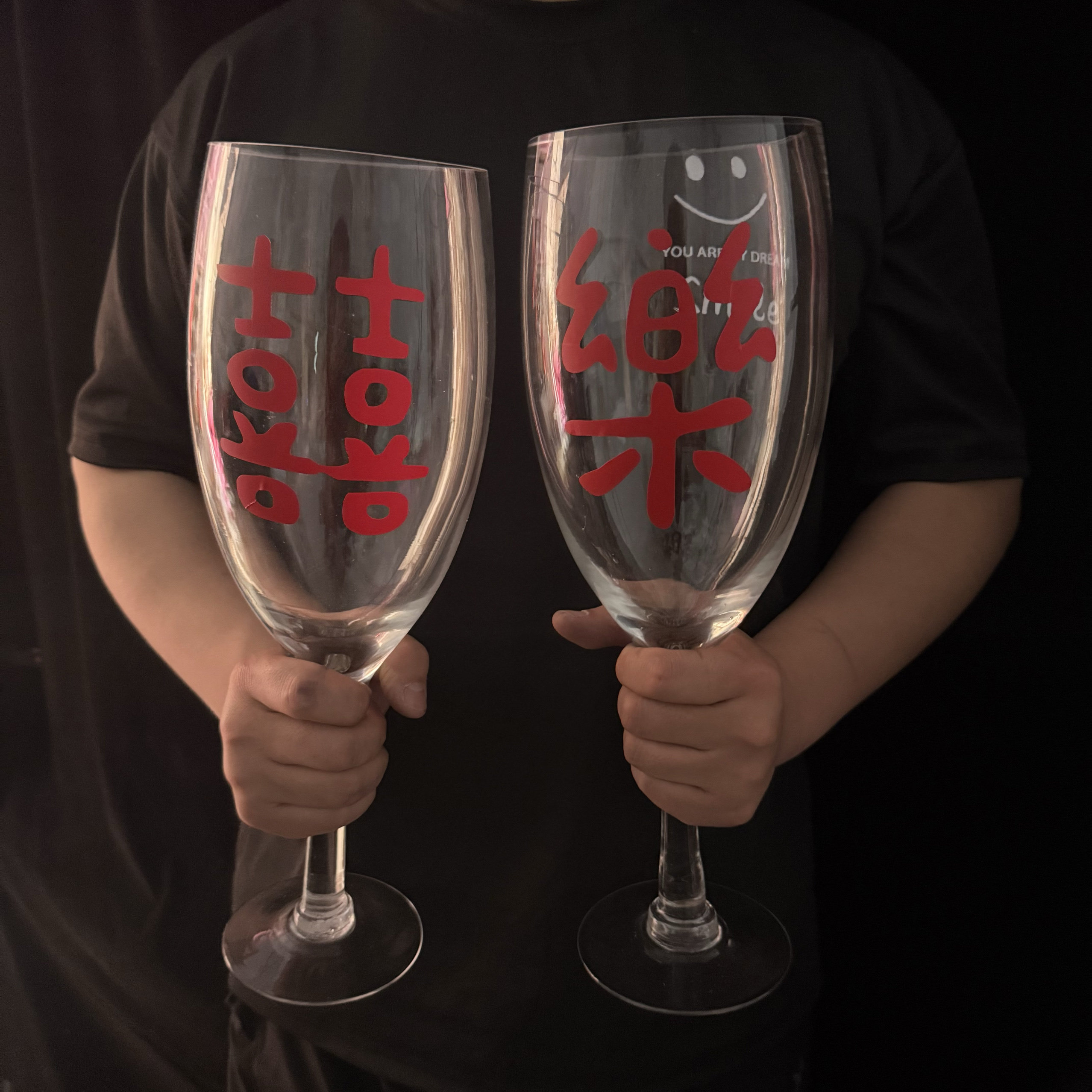 婚纱摄影创意道具结婚敬酒杯超大新人大杯子高脚杯婚礼可爱diy杯