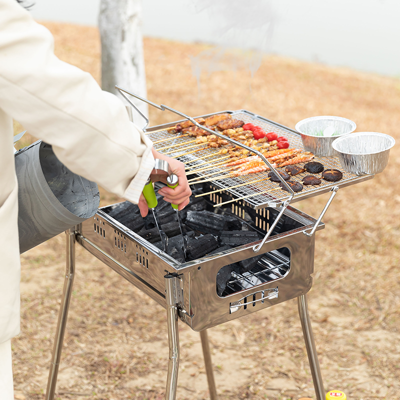 不锈钢户外便携木炭烧烤架