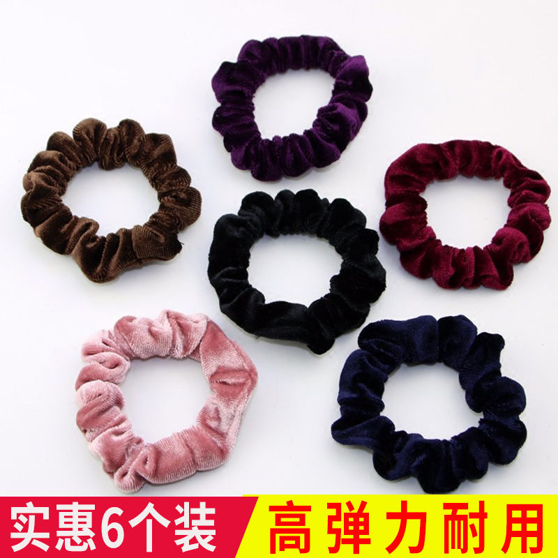 高弹力橡皮筋绒布头绳加粗耐用