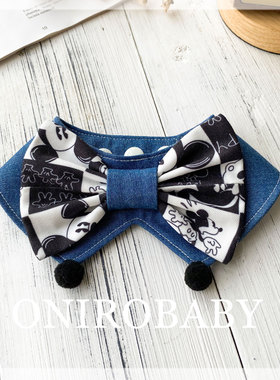 原创猫咪狗狗领结围脖宠物口水巾项圈幼犬围巾小猫生日装扮配饰