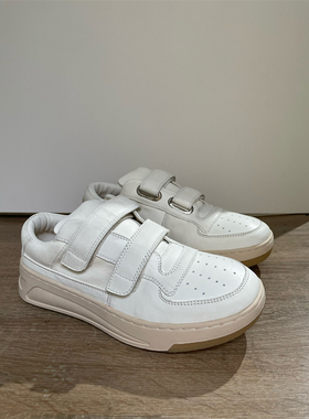 现货 暴走舒适马皮小白鞋 超透气 笑脸魔术贴时尚运动鞋 休闲女鞋