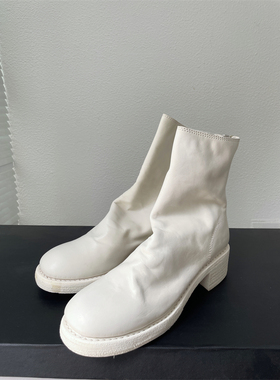 固特异手工鞋新款guidi796z马皮短靴后拉链水洗做旧马丁靴
