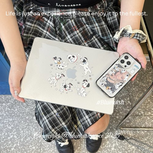 Bluewish《斑点狗》ins感满天星进口pc亮面透明镂空硬壳防磕刮花适用于Macbook苹果pro电脑air13寸14寸保护壳
