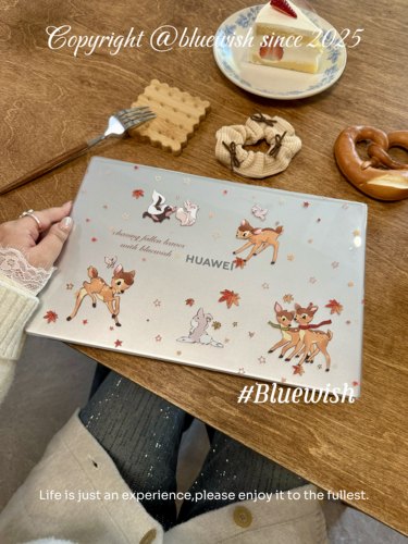 Bluewish《小鹿斑比》matebook14ins感进口pc亮面透明硬壳2025新款防磕刮花适用于华为笔记本d16电脑保护壳