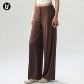 跑步普拉提训练健身裤 速干透气瑜伽服阔腿裤 薄 女新款 宽松运动长裤