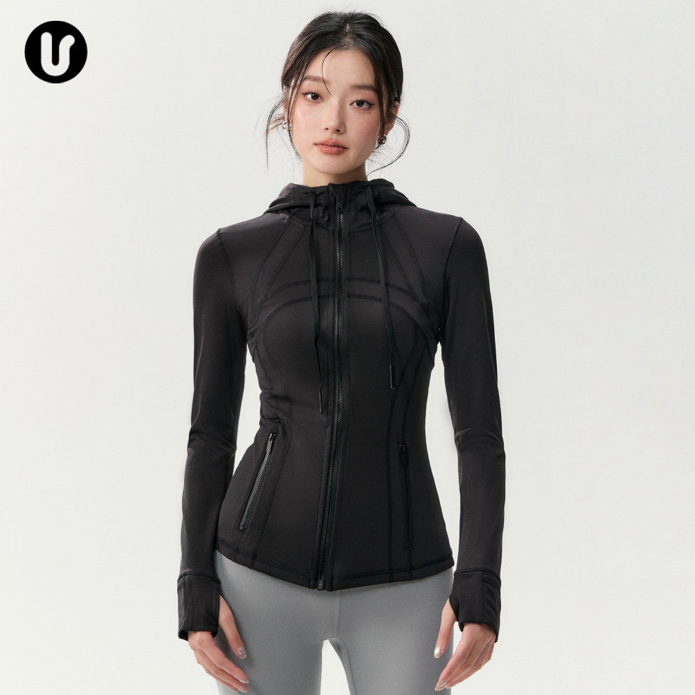 瑜伽外套女秋冬户外跑步训练套装修身速干运动长袖连帽健身服上衣,运动/瑜伽/健身/球迷用品,瑜伽外套,淘宝优惠券,粉丝福利购,淘宝优惠卷