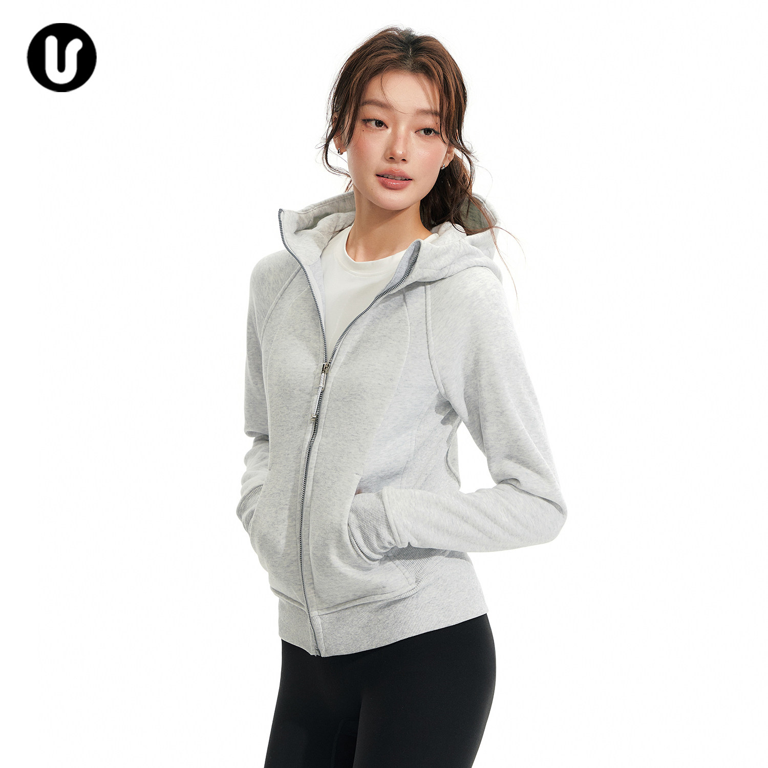瑜伽外套女秋季普拉提训练服上衣新款户外跑步健身衣修身运动卫衣